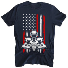 American Flag Football Team Gift for Men Boys T-Shirt