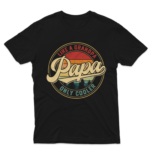 Papa Like A Grandpa Only Cooler Funny Fathers Day T-Shirt