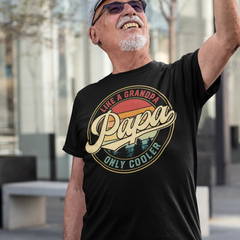 Papa Like A Grandpa Only Cooler Funny Fathers Day T-Shirt