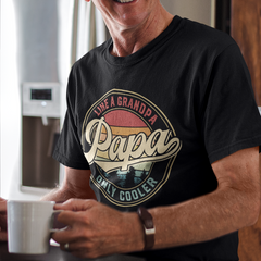 Papa Like A Grandpa Only Cooler Funny Fathers Day T-Shirt