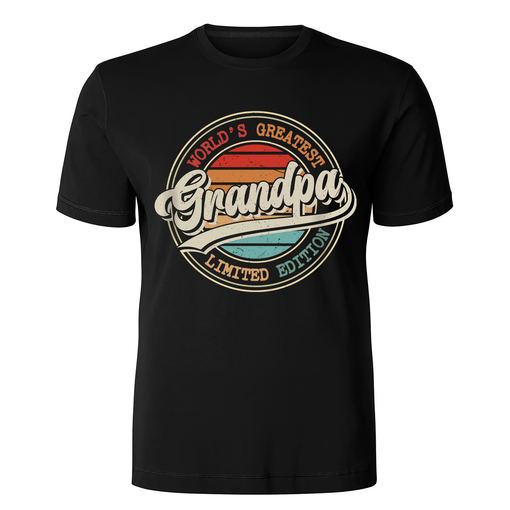 Grandpa, Grandparents, Father's Day, Dad, T-Shirts For Men, Black, S