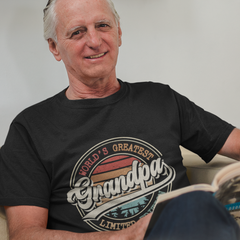 Grandpa, Grandparents, Father's Day, Dad, T-Shirts For Men, Black, S
