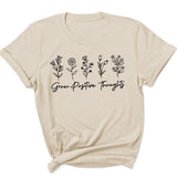 Grow Positive Thoughts Inspirational Flowers Gardeners T-Shirt