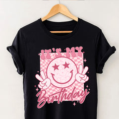 It's My Birthday Shirt Groovy Birthday Women Teens Girls T-Shirt