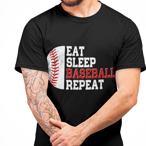 Baseball, Sport Lovers, Husband, Brothers, Dad, Boyfriend, Father's Day, T-shirts For Men, Black, S