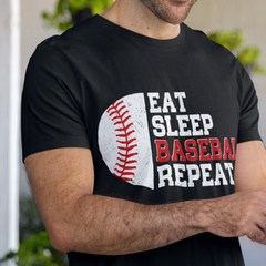 Baseball, Sport Lovers, Husband, Brothers, Dad, Boyfriend, Father's Day, T-shirts For Men, Black, S