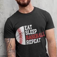Baseball, Sport Lovers, Husband, Brothers, Dad, Boyfriend, Father's Day, T-shirts For Men, Black, S