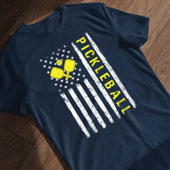 US Flag Pickleball Player Paddleball Lover T-Shirt