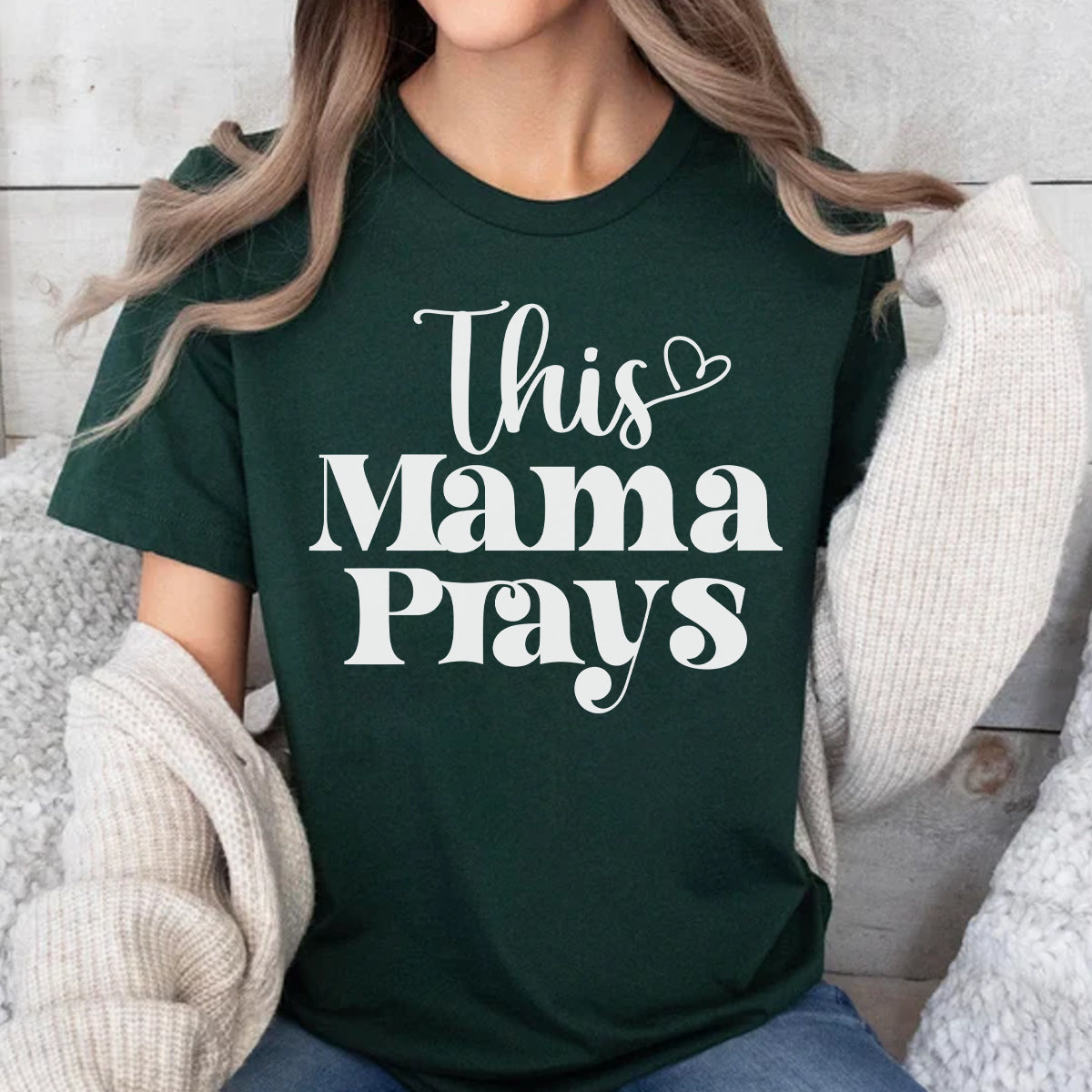 This Mama Prays Shirt Christian Mommy Faith Mother's Day T-Shirt