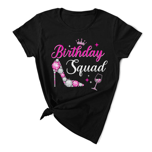 Birthday Squad Party Matching Family Group Funny Bday Team T-Shirt