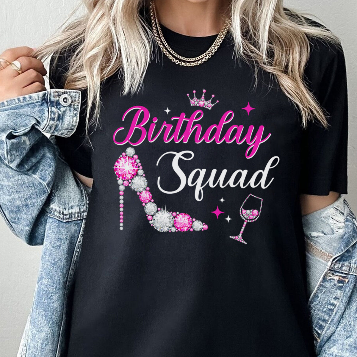 Birthday Squad Party Matching Family Group Funny Bday Team T-Shirt