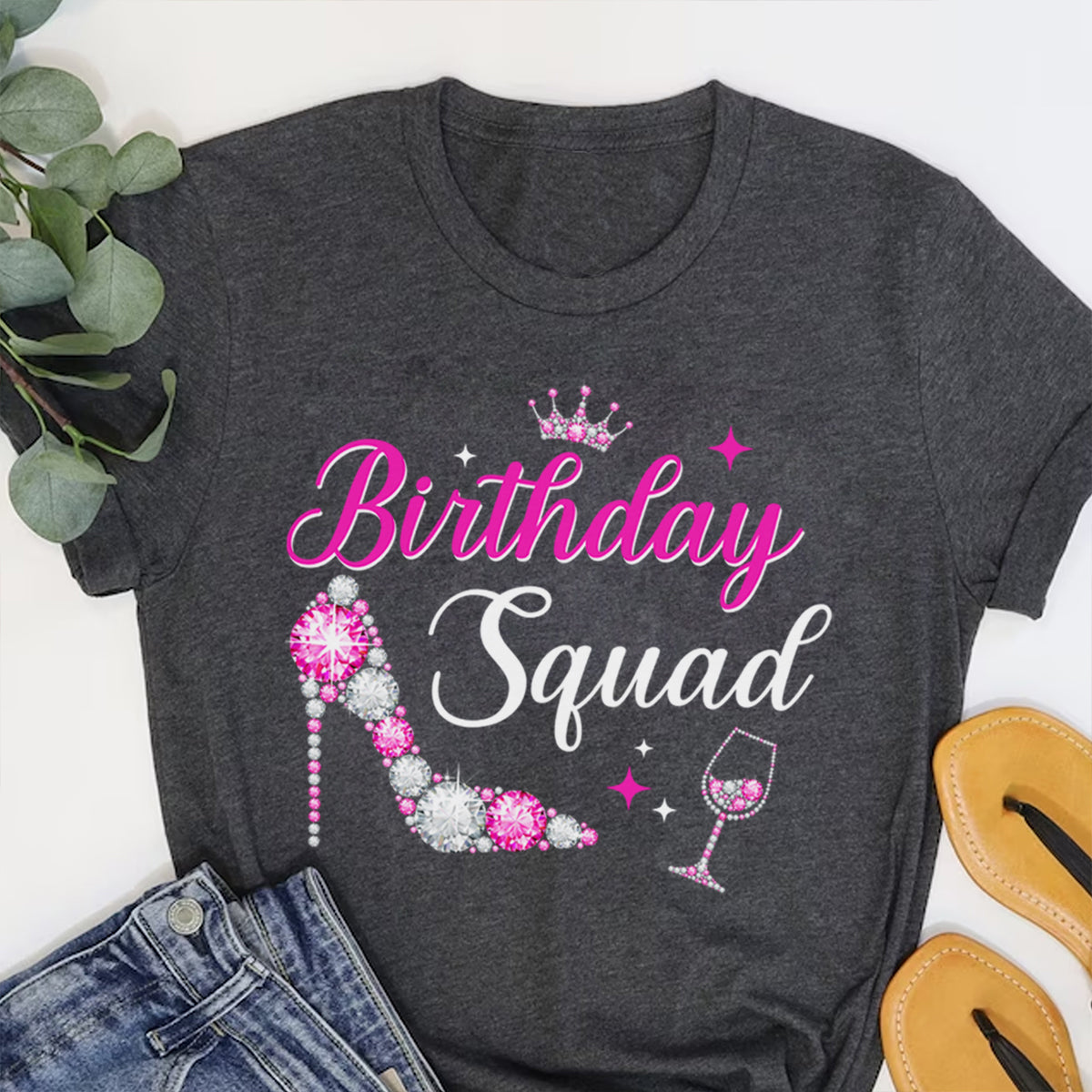 Birthday Squad Party Matching Family Group Funny Bday Team T-Shirt