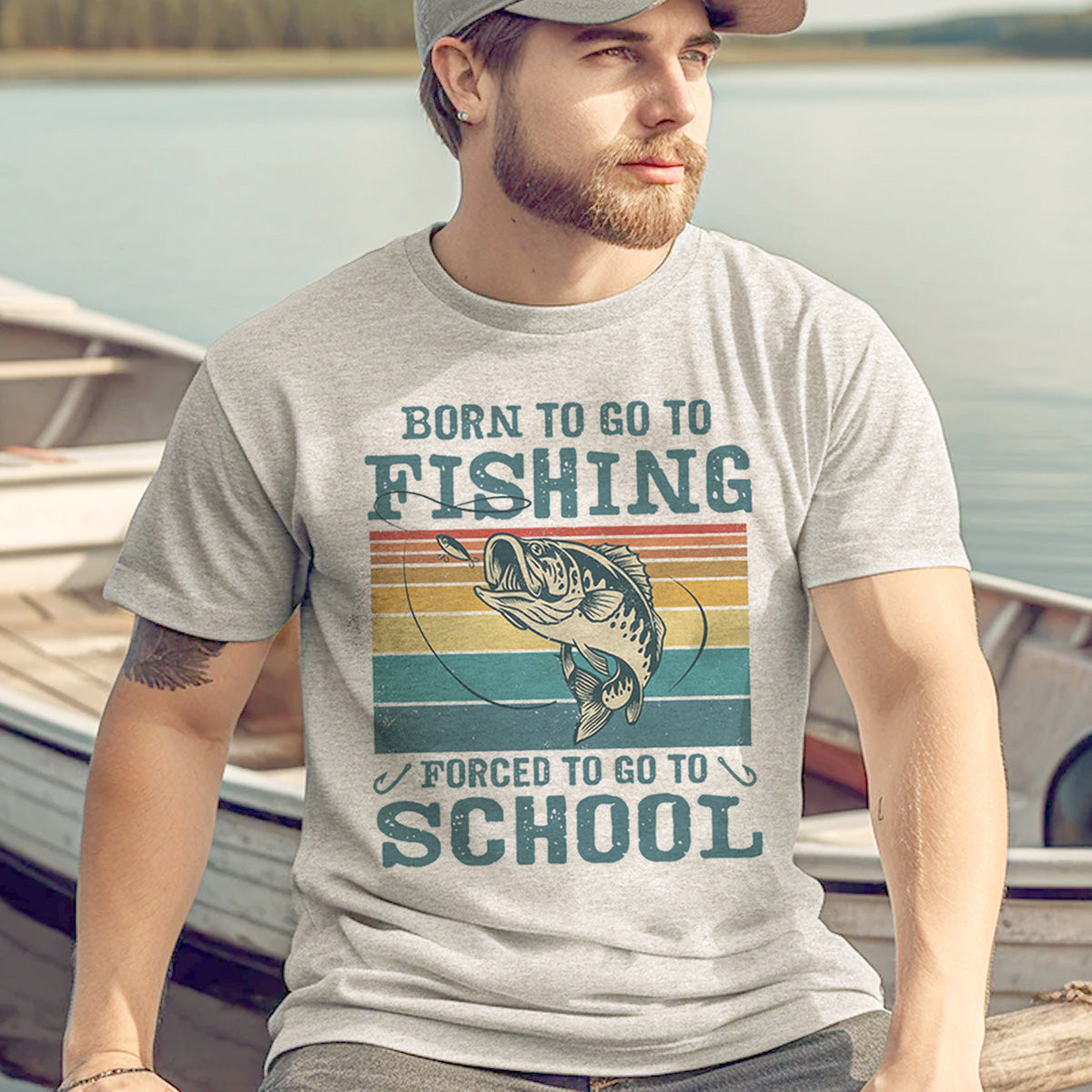 Fishing, Husband, Brothers, Dad, Boyfriend, Birthday, Father's Day, Funny T-Shirts, T-shirts For Men, Ice Grey, S