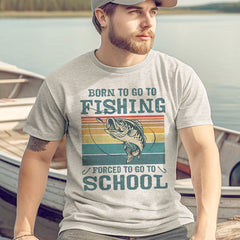 Fishing, Husband, Brothers, Dad, Boyfriend, Birthday, Father's Day, Funny T-Shirts, T-shirts For Men, Ice Grey, S