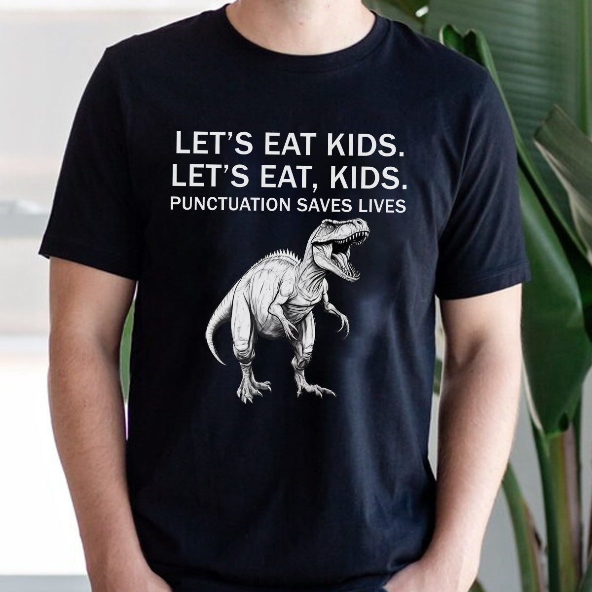 Funny Let's Eat Kids Punctuation Saves Lives Grammar T-Shirt