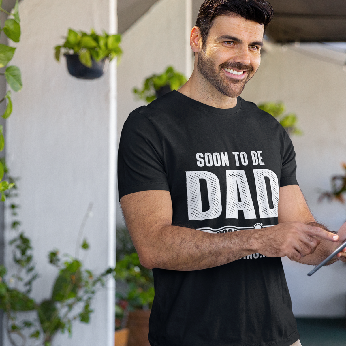 Husband, Dad, Father's Day, Funny T-shirt, T-Shirts For Men, Black, S
