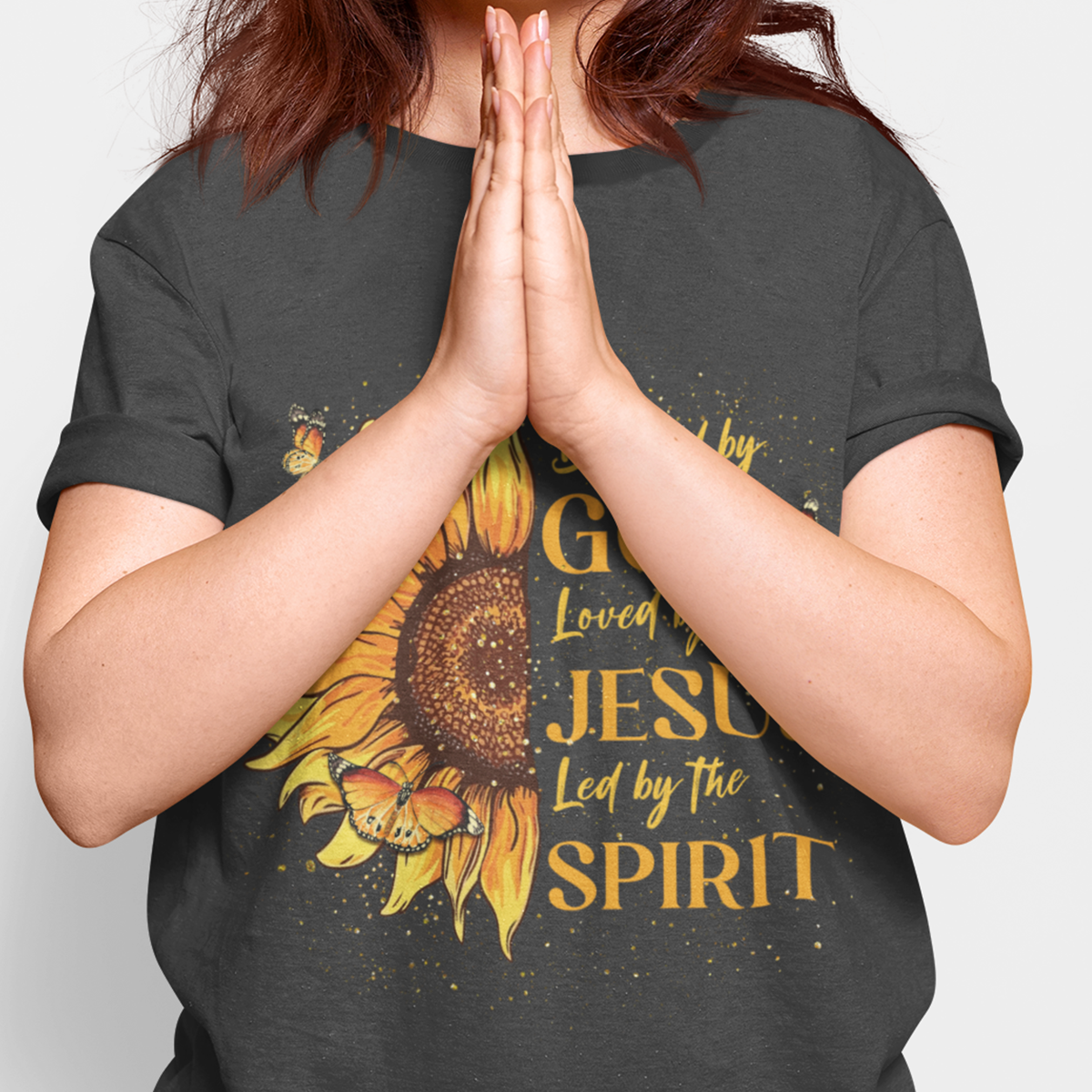 Blessed By God Loved By Jesus Sunflower T-Shirt