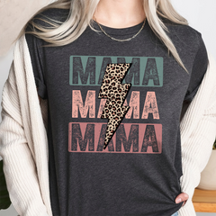 Sandjest Mom T-Shirt Leopard Style Gift for Women Mother Friend Mommy Mama