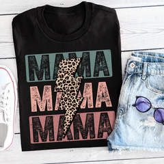 Sandjest Mom T-Shirt Leopard Style Gift for Women Mother Friend Mommy Mama