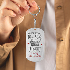 Forever In My Heart Memorial Cat Personalized Keychain