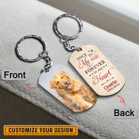 Forever In My Heart Memorial Personalized Keychain For Pet Lover