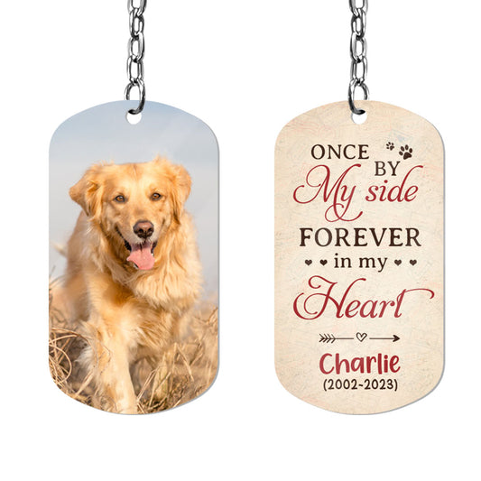 Forever In My Heart Memorial Personalized Keychain For Pet Lover