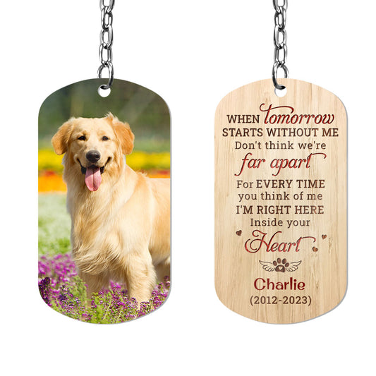 I Am Right Here Inside Your Heart Personalized Keychain