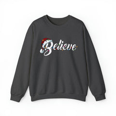 Sandjest Christmas Crewneck Sweatshirt Believe Gift for Girl Friends Women Family Cute Christmas Birthday Gift