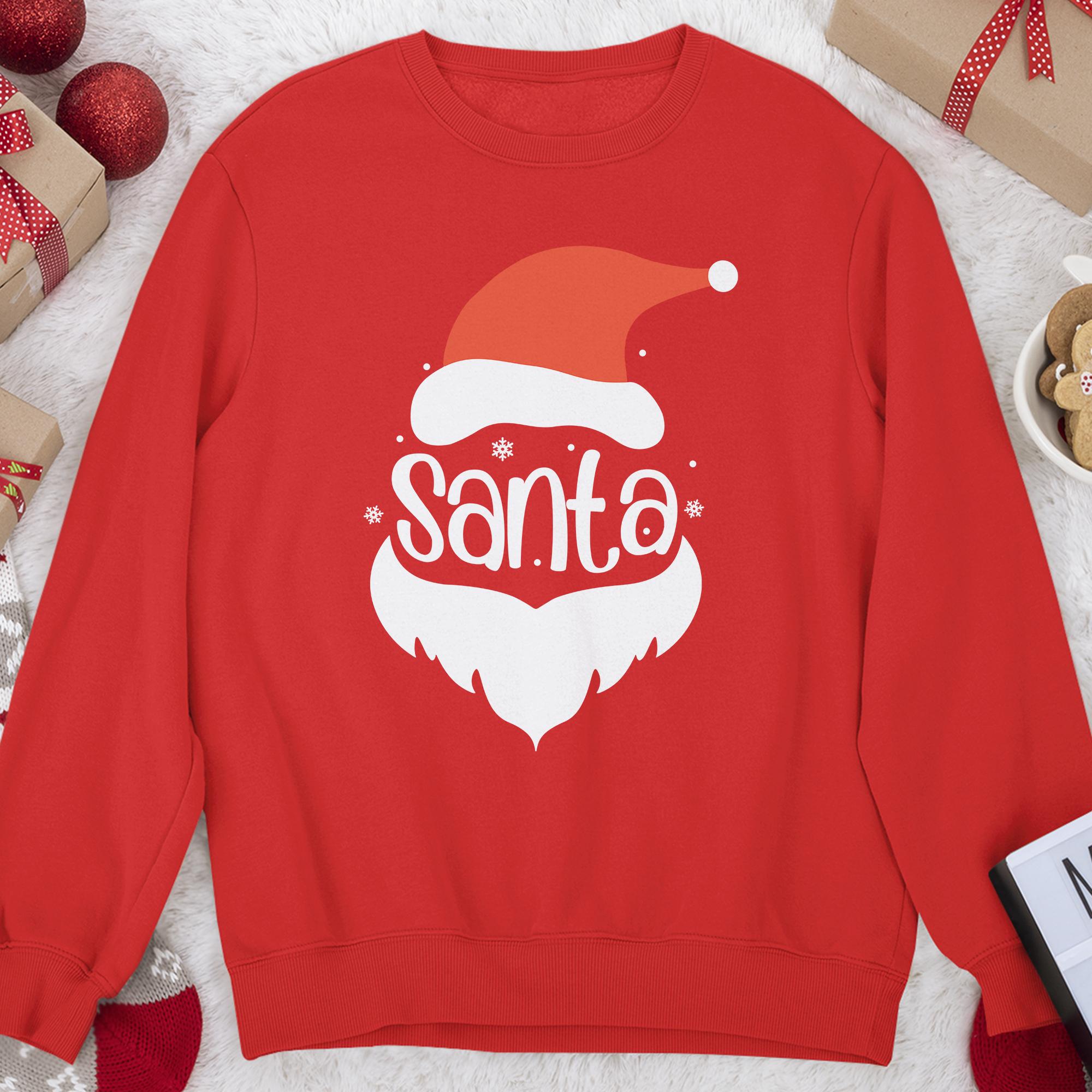 Sandjest Christmas Couple Sweatshirt Santa's Favourite Ho Gifts for Husband Wife Girlfriend Boyfriend
