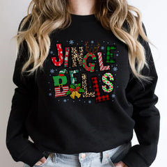 Sandjest Jingle Bell Crewneck Sweatshirt Christmas Gift for Women Girl Friends