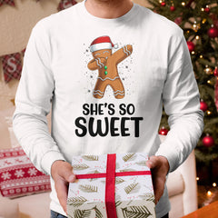 Sandjest Christmas Couple Sweatshirt Gingerbread Couple Gifts for Husband Wife Girlfriend Boyfriend