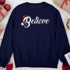 Sandjest Christmas Crewneck Sweatshirt Believe Gift for Girl Friends Women Family Cute Christmas Birthday Gift
