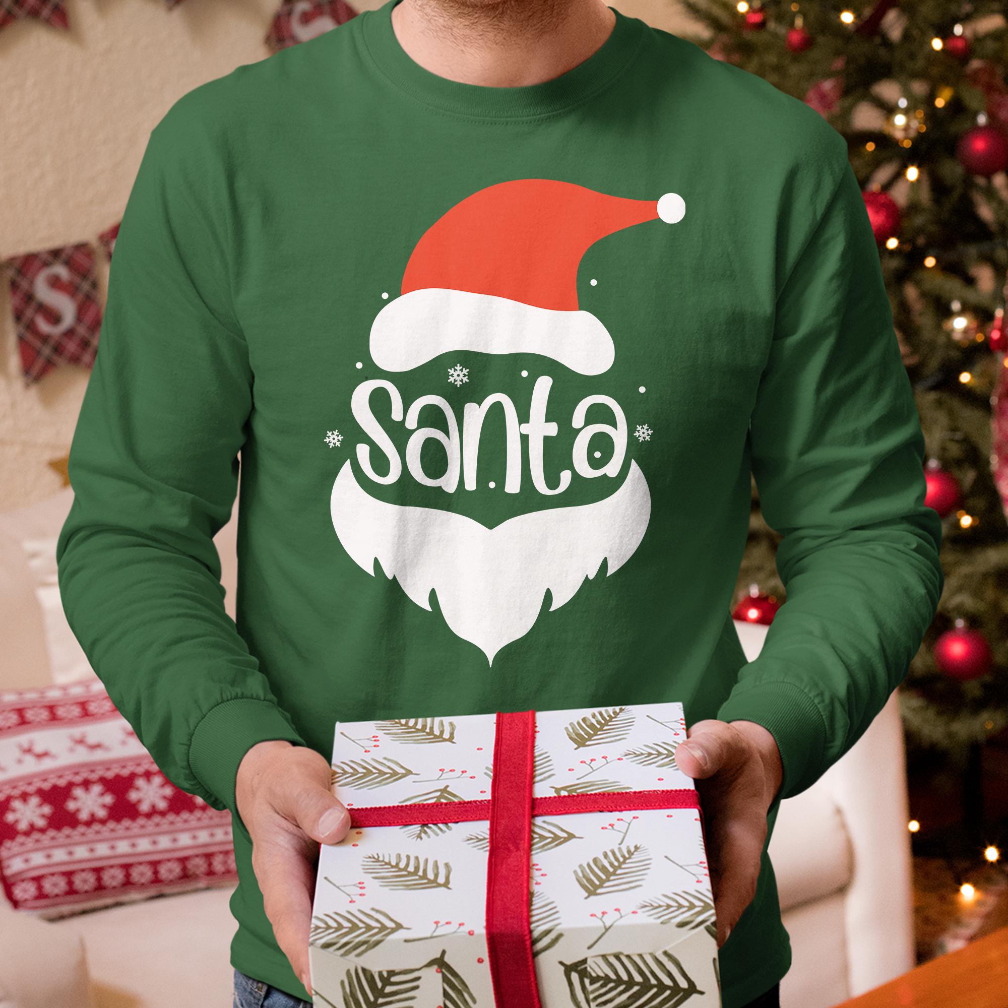 Sandjest Christmas Couple Sweatshirt Santa's Favourite Ho Gifts for Husband Wife Girlfriend Boyfriend