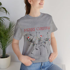 Sandjest Funny Christmas Tshirt Dancing Skeleton Gift for Women Girl Friend
