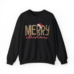 Sandjest Merry Christmas Crewneck Sweatshirt Leopard Style Christmas Family Shirt Holiday Gift for Women Girl