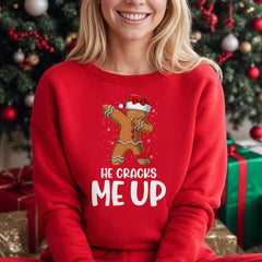 Sandjest Christmas Couple Sweatshirt Gingerbread Couple Gifts for Husband Wife Girlfriend Boyfriend