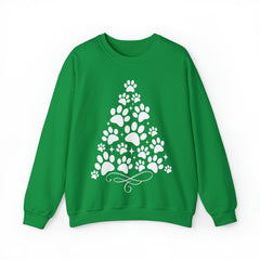Sandjest Merry Christmas Paw Crewneck Sweatshirt Gift for Pet Lover Dog Mom