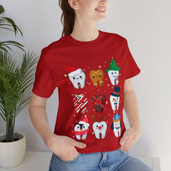 Sandjest Christmas Teeth Tshirt, Dentist Christmas Shirt, Dental Christmas Gift, Dental Office Christmas Tee