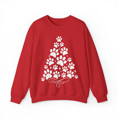 Sandjest Merry Christmas Paw Crewneck Sweatshirt Gift for Pet Lover Dog Mom