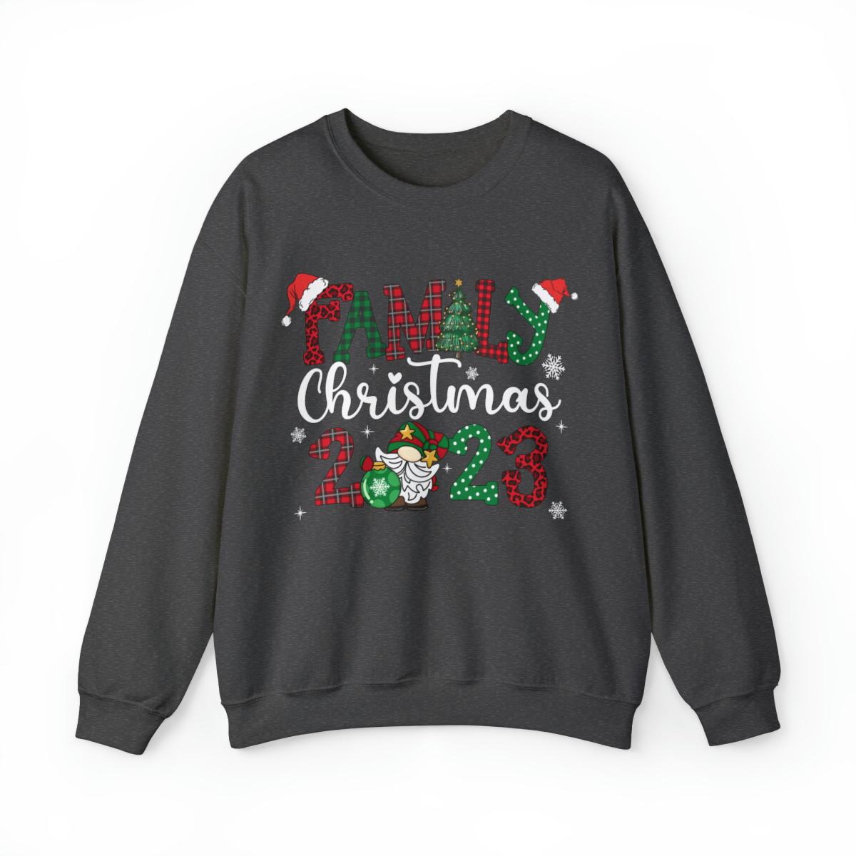 Sandjest Family Crewneck Sweatshirt 2023 Tee Christmas Shirt for Family Wife Husband Boy Girl Xmas Gift