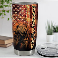 Papa Bear Tumbler Funny Gifts For Papa On Father's Day Birthday