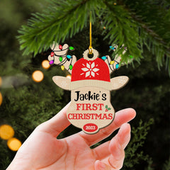 Personalized Baby 1St Christmas Wood Ornament First Christmas