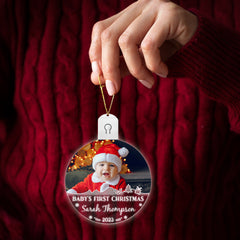 Personalized Baby First Led Acrylic Ornament First Christmas