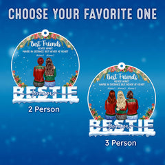 Personalized Best Friend Acrylic Ornament Never Apart