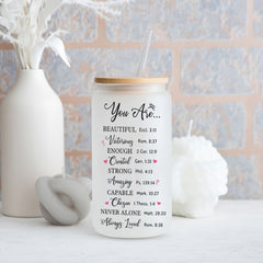 Personalized Birthday Frosted Bottle With Floral Motif Decoration