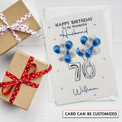 Personalized Birthday Greeting Card For Husband From Wife