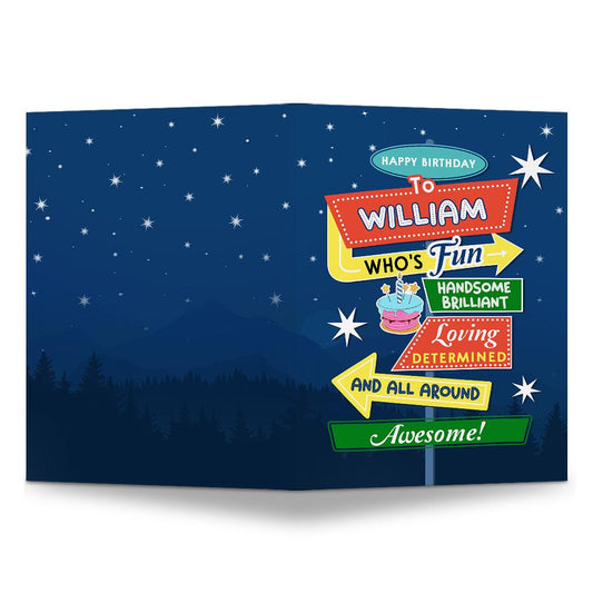 Personalized Birthday Greeting Card For Son