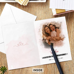 Personalized Bridesmaid Proposal Greeting Card With Custom Photo