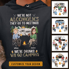 Personalized Camping Hoodie For Best Friends We Are Not Alcoholics