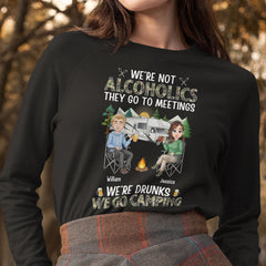 Personalized Camping Sweatshirt For Best Friends We Are Not Alcoholics